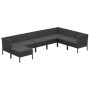 8-teiliges Gartenmöbel-Set und schwarze synthetische Rattankissen von vidaXL, Gartensets - Ref: Foro24-3094421, Preis: 693,66...