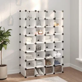 Transparent PP shoe rack 93x36.5x140 cm by vidaXL, Shoe racks and shoe organizers - Ref: Foro24-340559, Price: 96,85 €, Disco...