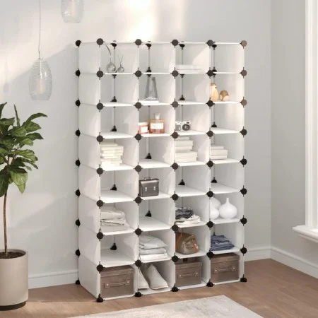 Transparent PP shoe rack 93x36.5x140 cm by vidaXL, Shoe racks and shoe organizers - Ref: Foro24-340559, Price: 96,85 €, Disco...