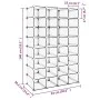 Transparent PP shoe rack 93x36.5x140 cm by vidaXL, Shoe racks and shoe organizers - Ref: Foro24-340559, Price: 96,85 €, Disco...