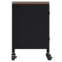 Mueble TV hierro y madera maciza de abeto negro 110x30x43 cm de vidaXL, Muebles TV - Ref: Foro24-340766, Precio: 245,16 €, De...