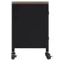 Mueble TV hierro y madera maciza de abeto negro 110x30x43 cm de vidaXL, Muebles TV - Ref: Foro24-340766, Precio: 241,25 €, De...