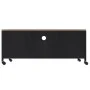 Mueble TV hierro y madera maciza de abeto negro 110x30x43 cm de vidaXL, Muebles TV - Ref: Foro24-340766, Precio: 241,25 €, De...