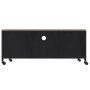 TV-Schrank aus Eisen und massivem schwarzem Tannenholz, 110 x 30 x 43 cm von vidaXL, TV-Möbel - Ref: Foro24-340766, Preis: 24...