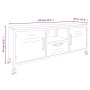 TV-Schrank aus Eisen und massivem schwarzem Tannenholz, 110 x 30 x 43 cm von vidaXL, TV-Möbel - Ref: Foro24-340766, Preis: 24...