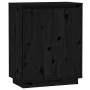 Aparador de madera maciza de pino negro 60x34x75 cm de vidaXL, Aparadores - Ref: Foro24-813349, Precio: 83,74 €, Descuento: %