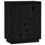 Solid black pine wood sideboard 60x34x75 cm by vidaXL, Sideboards - Ref: Foro24-813349, Price: 86,65 €, Discount: %