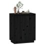 Solid black pine wood sideboard 60x34x75 cm by vidaXL, Sideboards - Ref: Foro24-813349, Price: 86,65 €, Discount: %