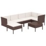 Gartenmöbelset 7-tlg. und Kissen braun synthetisches Rattan von vidaXL, Gartensets - Ref: Foro24-3094407, Preis: 542,93 €, Ra...