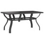 Gartentisch Stahl und Glas grau und schwarz 140x70x70 cm von vidaXL, Gartentische - Ref: Foro24-318770, Preis: 191,87 €, Raba...