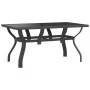 Gartentisch Stahl und Glas grau und schwarz 140x70x70 cm von vidaXL, Gartentische - Ref: Foro24-318770, Preis: 188,28 €, Raba...