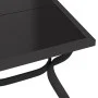Mesa de jardín acero y vidrio gris y negro 140x70x70 cm de vidaXL, Mesas de jardín - Ref: Foro24-318770, Precio: 188,13 €, De...