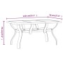 Gartentisch Stahl und Glas grau und schwarz 140x70x70 cm von vidaXL, Gartentische - Ref: Foro24-318770, Preis: 191,87 €, Raba...