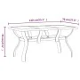 Gartentisch Stahl und Glas grau und schwarz 140x70x70 cm von vidaXL, Gartentische - Ref: Foro24-318770, Preis: 188,28 €, Raba...