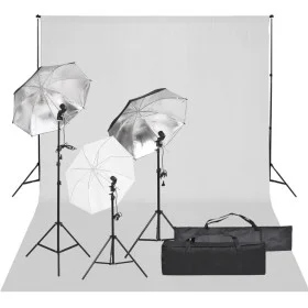 Photo studio kit with lighting set and background by vidaXL, Flashes and studio lighting - Ref: Foro24-3094710, Price: 186,40...