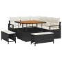 Conjunto de Sofás de Jardín de 8 Piezas con Cojines Negro Poliratán Acacia de , Sofás de exterior - Ref: Foro24-3364465, Prec...