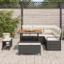 Conjunto de Sofás de Jardín de 8 Piezas con Cojines Negro Poliratán Acacia de , Sofás de exterior - Ref: Foro24-3364465, Prec...