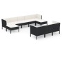 Gartenmöbel-Set 10 Stück synthetische Rattan-Kissen schwarz von vidaXL, Gartensets - Ref: Foro24-3094580, Preis: 925,47 €, Ra...