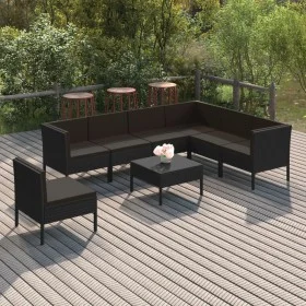 8-piece garden furniture set and black synthetic rattan cushions by vidaXL, Garden sets - Ref: Foro24-3094441, Price: 686,89 ...