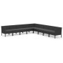 Gartenmöbel-Set 9-teilig mit schwarzen synthetischen Rattankissen von vidaXL, Gartensets - Ref: Foro24-3094465, Preis: 783,56...