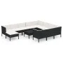 Garden furniture set 12 pieces and black synthetic rattan cushions by vidaXL, Garden sets - Ref: Foro24-3094512, Price: 1,00 ...