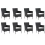 9-piece garden dining set and black synthetic rattan cushions by vidaXL, Garden sets - Ref: Foro24-3094978, Price: 690,29 €, ...