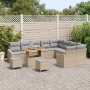 Conjunto de Sofás de Jardín de 12 piezas con Cojines Ratán Poliéster Beige de , Sofás de exterior - Ref: Foro24-3364647, Prec...