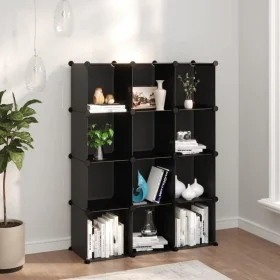 Cube shelving with 12 compartments black PP by vidaXL, Shoe racks and shoe organizers - Ref: Foro24-340546, Price: 62,99 €, D...