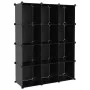 Cube shelving with 12 compartments black PP by vidaXL, Shoe racks and shoe organizers - Ref: Foro24-340546, Price: 62,99 €, D...
