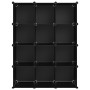 Cube shelving with 12 compartments black PP by vidaXL, Shoe racks and shoe organizers - Ref: Foro24-340546, Price: 64,41 €, D...