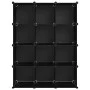 Cube shelving with 12 compartments black PP by vidaXL, Shoe racks and shoe organizers - Ref: Foro24-340546, Price: 62,99 €, D...