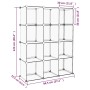 Cube shelving with 12 compartments black PP by vidaXL, Shoe racks and shoe organizers - Ref: Foro24-340546, Price: 64,41 €, D...