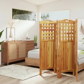 4-teiliger Paravent aus massivem Akazienholz 162x2x115 cm von vidaXL, Raumteiler - Ref: Foro24-318548, Preis: 130,63 €, Rabat...