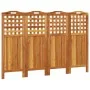 4-panel screen made of solid acacia wood 162x2x115 cm by vidaXL, Room dividers - Ref: Foro24-318548, Price: 130,63 €, Discoun...