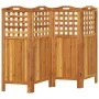 4-panel screen made of solid acacia wood 162x2x115 cm by vidaXL, Room dividers - Ref: Foro24-318548, Price: 130,63 €, Discoun...