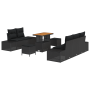Conjunto de Sofás de Jardín de 8 Piezas con Cojines Negro Poliratán Acacia de de , Sofás de exterior - Ref: Foro24-3364679, P...