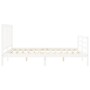Weißer Massivholzbettrahmen mit Kopfteil 160x200 cm von vidaXL, Betten und Lattenroste - Ref: Foro24-3193867, Preis: 138,40 €...