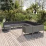 12-teiliges Gartenmöbel-Set und graue synthetische Rattankissen von vidaXL, Gartensets - Ref: Foro24-3094526, Preis: 1,00 €, ...