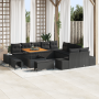 Juego de Sofá de Jardín de 13 piezas con Cojines Negro Poliratán Acacia de , Sofás de exterior - Ref: Foro24-3364784, Precio:...