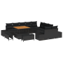 Juego de Sofá de Jardín de 13 piezas con Cojines Negro Poliratán Acacia de , Sofás de exterior - Ref: Foro24-3364784, Precio:...