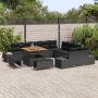 Juego de Sofá de Jardín de 13 piezas con Cojines Negro Poliratán Acacia de , Sofás de exterior - Ref: Foro24-3364784, Precio:...