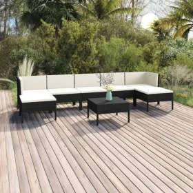 8-piece garden furniture set and black synthetic rattan cushions by vidaXL, Garden sets - Ref: Foro24-3094544, Price: 582,47 ...