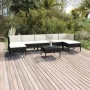 8-teiliges Gartenmöbel-Set und schwarze synthetische Rattankissen von vidaXL, Gartensets - Ref: Foro24-3094544, Preis: 582,47...
