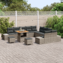 Conjunto de Sofá de Jardín de 13 Piezas con Cojines Gris Poliratán Acacia de , Sofás de exterior - Ref: Foro24-3364793, Preci...