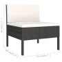 8-teiliges Gartenmöbel-Set und schwarze synthetische Rattankissen von vidaXL, Gartensets - Ref: Foro24-3094544, Preis: 582,47...