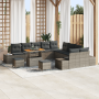Conjunto de Sofá de Jardín de 13 Piezas con Cojines Gris Poliratán Acacia de , Sofás de exterior - Ref: Foro24-3364798, Preci...