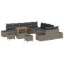 Conjunto de Sofá de Jardín de 13 Piezas con Cojines Gris Poliratán Acacia de , Sofás de exterior - Ref: Foro24-3364798, Preci...