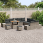 Conjunto de Sofá de Jardín de 13 Piezas con Cojines Gris Poliratán Acacia de , Sofás de exterior - Ref: Foro24-3364798, Preci...