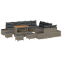 Set de Sofá de Jardín de 14 Piezas con Cojines Gris Poliratán Acacia de , Sofás de exterior - Ref: Foro24-3364803, Precio: 99...