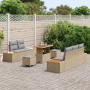Conjunto de sofá de jardín de 8 piezas con cojines beige poliratán acacia de , Sofás de exterior - Ref: Foro24-3364812, Preci...